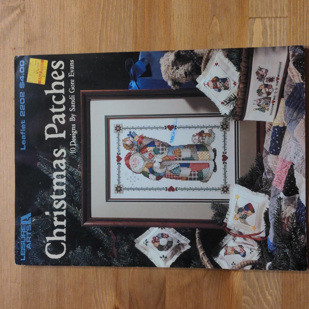 Counted cross stitch Christmas patches 10 designs Booklet from 1992